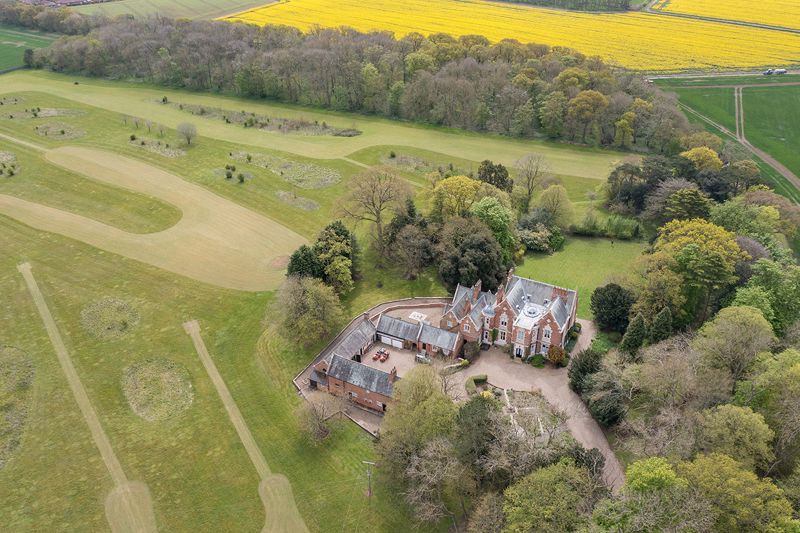 Aerial View of the Hall & Golf Course